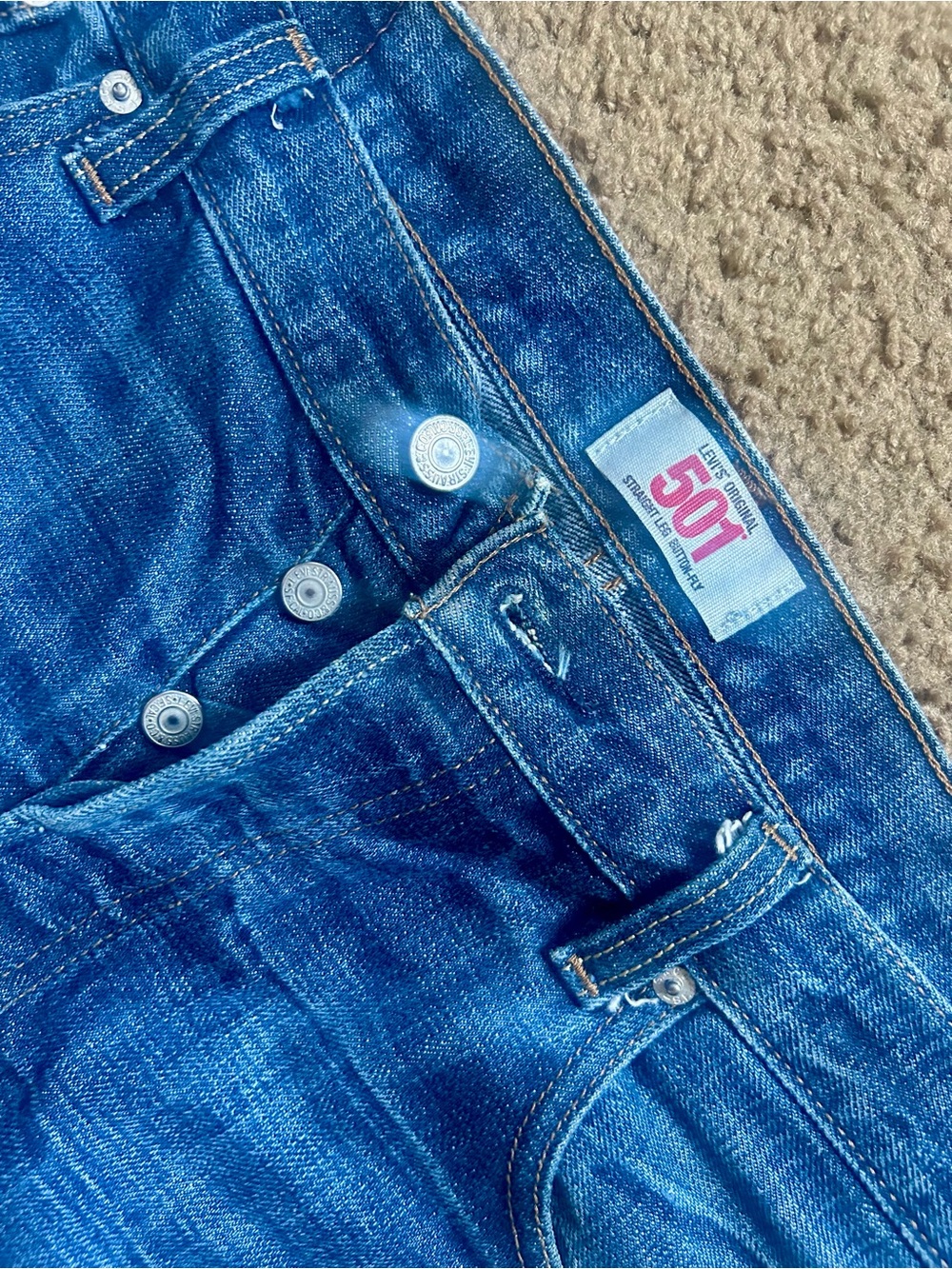 Levi's 501 Straight Men's Jeans Straight Leg Button Fly 36 X 34